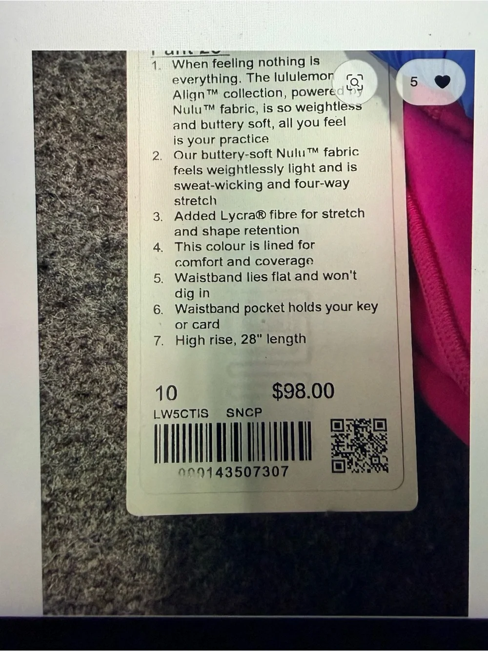 lululemon athletica bright hot